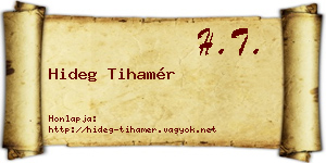 Hideg Tihamér névjegykártya